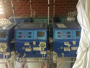 Dialysis machines in storage